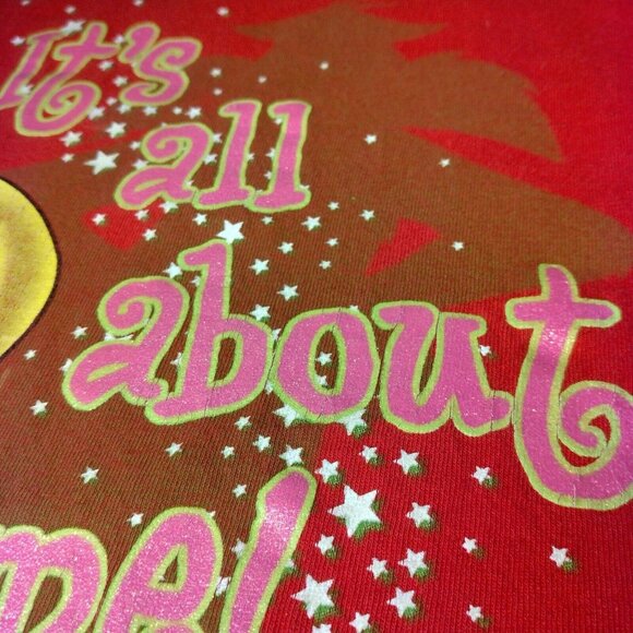 Tweety Bird T Shirt 2XL Size Red Stars Glitter Its All About Me Vintage USA - Picture 10 of 16